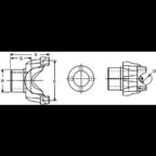 BGMG 3-4-5731-1X Differential End Yoke - Front Differential or Rear Differential - view 5