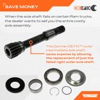 Dorman 630-446 CV Intermediate Shaft - Front Right Outer - view 4
