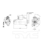 TYC 1-17942 Starter Motor - view 6