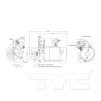 TYC 1-19045 Starter Motor - view 6