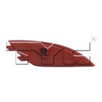 TYC 17-5355-00-9 Reflector Assembly - Rear Right - view 2