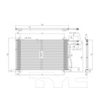 TYC 3399 A/C Condenser - Front - view 4