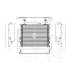 TYC 3598 A/C Condenser - Front - view 6