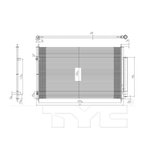 TYC 3600 A/C Condenser - Front - view 6