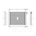 TYC 3753 A/C Condenser - Front - view 5