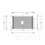 TYC 3771 A/C Condenser - Front - view 6