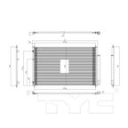 TYC 3892 A/C Condenser - Front - view 6