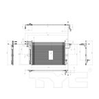 TYC 3911 A/C Condenser - Front - view 8