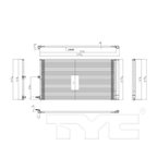 TYC 3975 A/C Condenser - Front - view 6