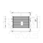 TYC 4104 A/C Condenser - Front - view 4