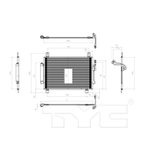 TYC 4201 A/C Condenser - Front - view 4