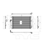 TYC 4240 A/C Condenser - Front - view 2