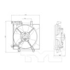 TYC 601170 Engine Cooling Fan Assembly - Left - view 4