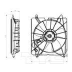 TYC 601470 Engine Cooling Fan Assembly - Left - view 6