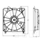 TYC 601510 Engine Cooling Fan Assembly - Left - view 5