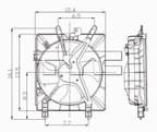 TYC 610380 A/C Condenser Fan Assembly - Left - view 4