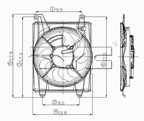 TYC 610580 A/C Condenser Fan Assembly - view 1