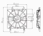 TYC 610600 A/C Condenser Fan Assembly - view 5