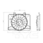 TYC 610840 A/C Condenser Fan Assembly - view 4