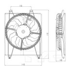 TYC 611000 A/C Condenser Fan Assembly - view 4