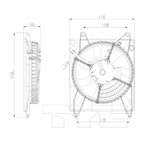 TYC 611020 A/C Condenser Fan Assembly - Right - view 5