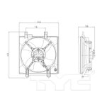TYC 611070 A/C Condenser Fan Assembly - view 4
