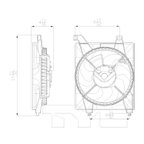TYC 611080 A/C Condenser Fan Assembly - view 4