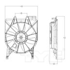 TYC 611120 A/C Condenser Fan Assembly - view 4