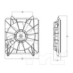 TYC 611130 A/C Condenser Fan Assembly - Right - view 6