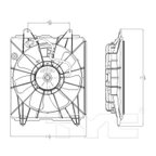 TYC 611140 A/C Condenser Fan Assembly - view 4