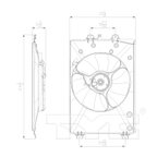 TYC 611380 A/C Condenser Fan Assembly - view 4