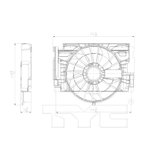 TYC 611400 A/C Condenser Fan Assembly - view 6