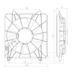 TYC 611420 A/C Condenser Fan Assembly - Right - view 6