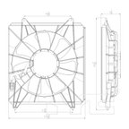 TYC 611430 A/C Condenser Fan Assembly - Right - view 6