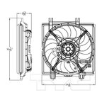 TYC 611460 A/C Condenser Fan Assembly - Right - view 6