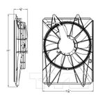 TYC 611490 A/C Condenser Fan Assembly - Right - view 5