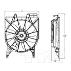 TYC 611510 A/C Condenser Fan Assembly - Right - view 5