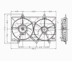 TYC 620010 Dual Radiator and Condenser Fan Assembly - view 5