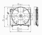 TYC 620540 Dual Radiator and Condenser Fan Assembly - view 4