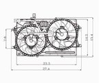 TYC 620720 Dual Radiator and Condenser Fan Assembly - view 4