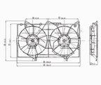 TYC 620860 Dual Radiator and Condenser Fan Assembly - view 7