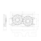 TYC 620910 Dual Radiator and Condenser Fan Assembly - view 5