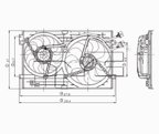 TYC 620990 Dual Radiator and Condenser Fan Assembly - view 4