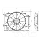 TYC 621030 Dual Radiator and Condenser Fan Assembly - view 4