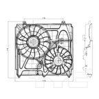 TYC 621040 Dual Radiator and Condenser Fan Assembly - view 4