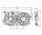 TYC 621280 Dual Radiator and Condenser Fan Assembly - view 4