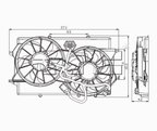TYC 621310 Dual Radiator and Condenser Fan Assembly - view 5