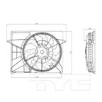 TYC 621340 Dual Radiator and Condenser Fan Assembly - view 4