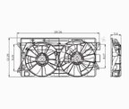 TYC 621350 Dual Radiator and Condenser Fan Assembly - view 6