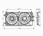 TYC 621360 Dual Radiator and Condenser Fan Assembly - view 4